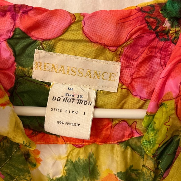 Vintage Embossed Floral 3/4 Zip Front House Coat Lounger Muumuu Dress Size M - Picture 4 of 14